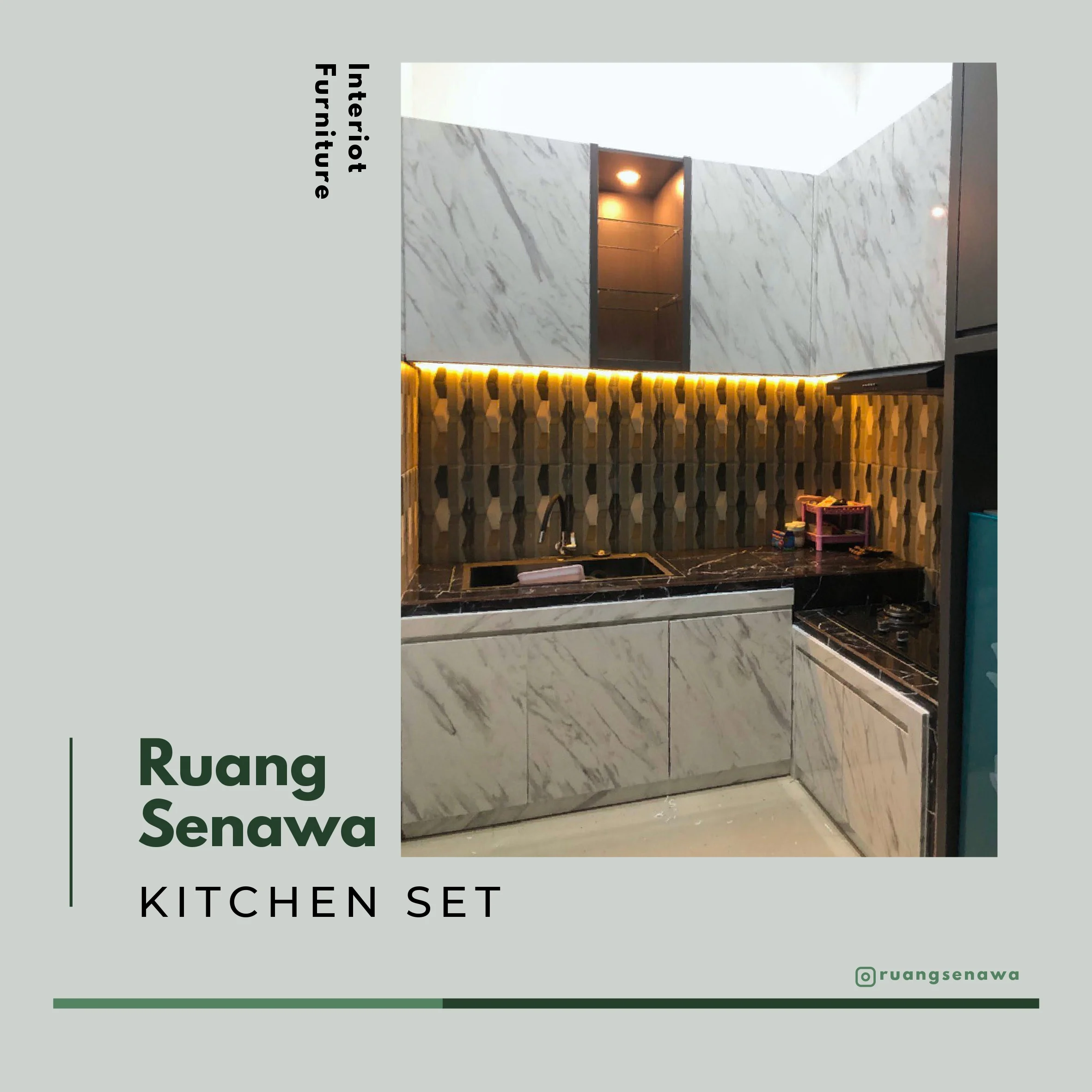 Hasil Karya Interior Kitchen Set Ruang Senawa Palu